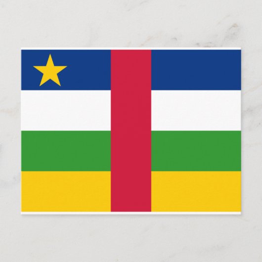 Vlag van de Centraal-Afrikaanse Republiek Briefkaart (Voorkant)