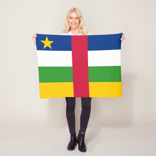 Vlag van de Centraal-Afrikaanse Republiek Fleece Deken (In situ)