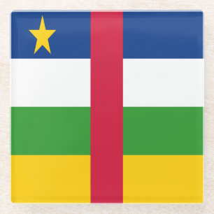 Vlag van de Centraal-Afrikaanse Republiek Glazen Onderzetter