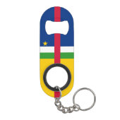 Vlag van de Centraal-Afrikaanse Republiek Mini Flessenopener (Achterkant)