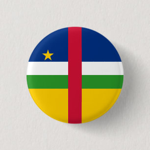 Vlag van de Centraal-Afrikaanse Republiek Ronde Button 3,2 Cm
