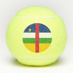 Vlag van de Centraal-Afrikaanse Republiek Tennisballen