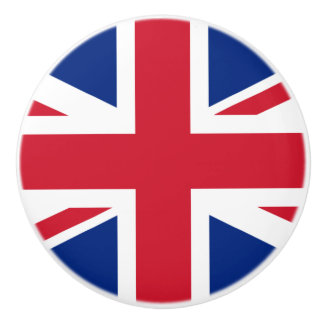 Vlag van de Ceramic Knob van het Verenigd Koninkri Keramische Knop