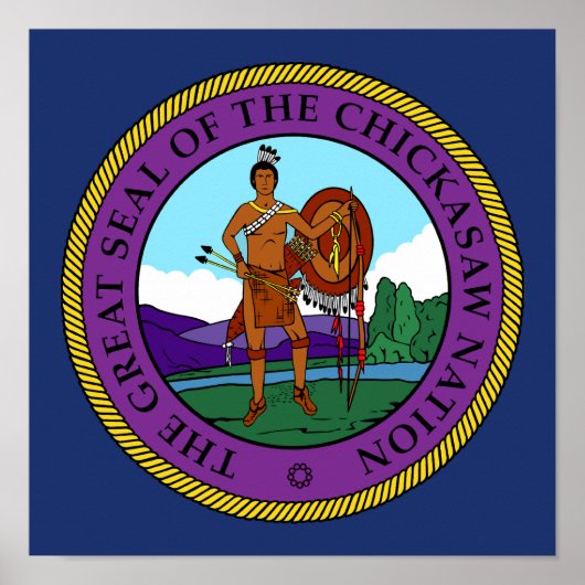 Vlag van de Chickasaw Nation Poster (Voorkant)