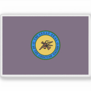 Vlag van de Choctaw natie en stam, Verenigde State Sticker
