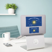 Vlag van de Conch-republiek, vlag van het sleutelw Sticker (Laptop op bureau)