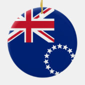 Vlag van de Cookeilanden Keramisch Ornament (Achterkant)