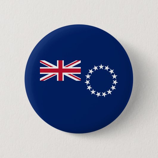 Vlag van de Cookeilanden Ronde Button 5,7 Cm (Voorkant)