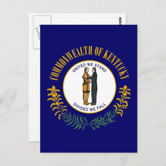 Vlag van de deelstaat Kentucky Briefkaart (Voorkant / Achterkant)