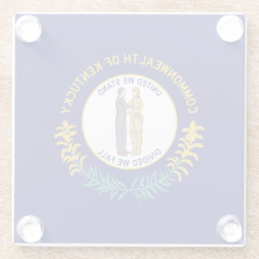 Vlag van de deelstaat Kentucky Glazen Onderzetter (Achterkant)