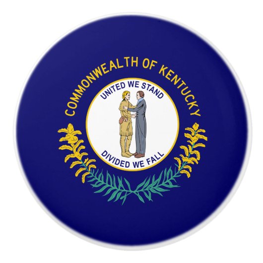 Vlag van de deelstaat Kentucky Keramische Knop (Voorkant)