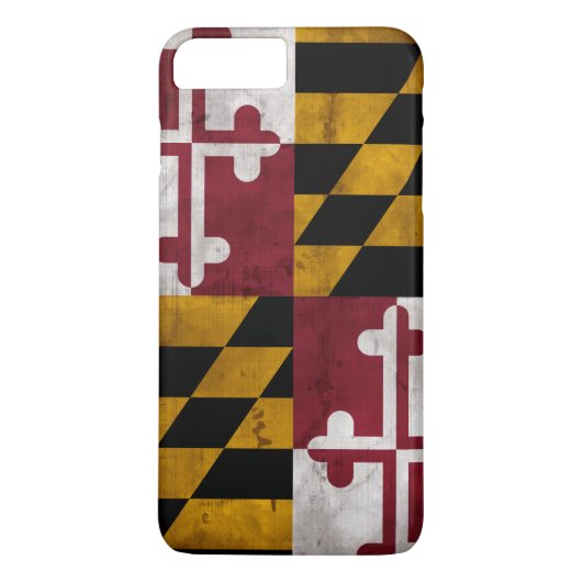 vlag van de deelstaat Maryland Case-Mate iPhone Case (Achterkant)