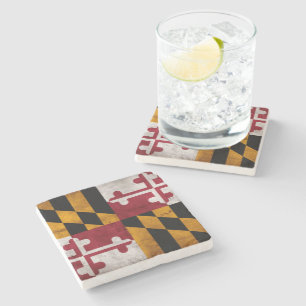 vlag van de deelstaat Maryland Stenen Onderzetter