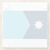 vlag van de deelstaat Minnesota Glazen Onderzetter (Achterkant)