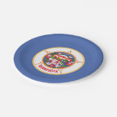 vlag van de deelstaat Minnesota Papieren Bordje (Gekanteld)