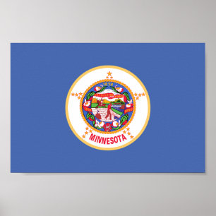 vlag van de deelstaat Minnesota Poster