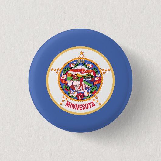 vlag van de deelstaat Minnesota Ronde Button 3,2 Cm (Voorkant)