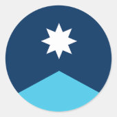 vlag van de deelstaat Minnesota Ronde Sticker (Voorkant)