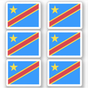 Vlag van de Democratische Republiek Congo - een co Sticker