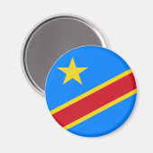 vlag van de Democratische Republiek Congo Magnet Magneet (Voorkant / Achterkant)