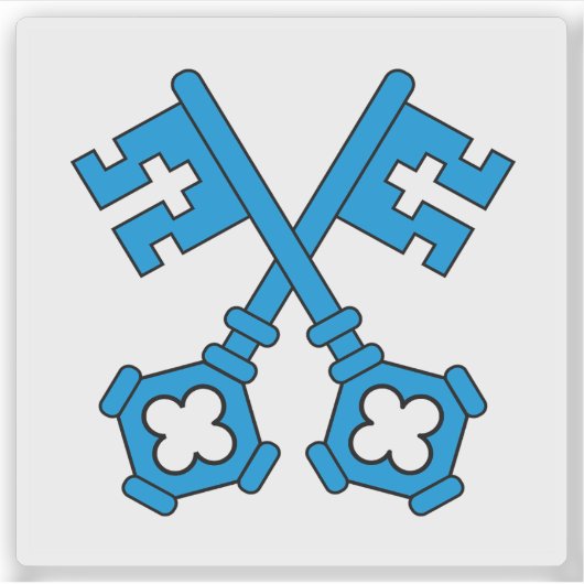 Vlag van de districten Wangen & Oberaargau, Zwitse Sticker (Voorkant)