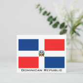 Vlag van de Dominicaanse Republiek Briefkaart (Staand voorkant)