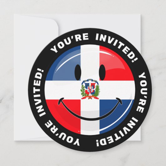 Vlag van de Dominicaanse Republiek Glossy Round Kaart (Voorkant)
