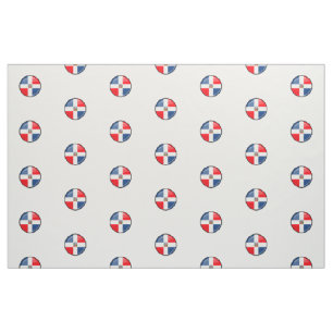 Vlag van de Dominicaanse Republiek Glossy Round Stof