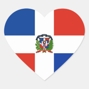 Vlag van de Dominicaanse Republiek Hart Sticker