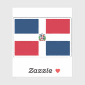 Vlag van de Dominicaanse Republiek Sticker (Vel)