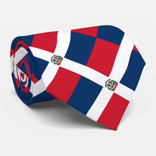Vlag van de Dominicaanse Republiek Stropdas (Opgerold)