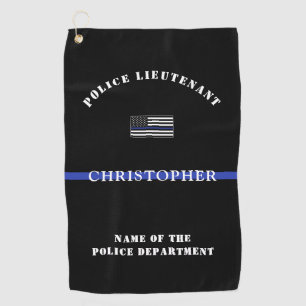 Vlag van de douane-thin Blue Line Police Officer Golfhanddoek