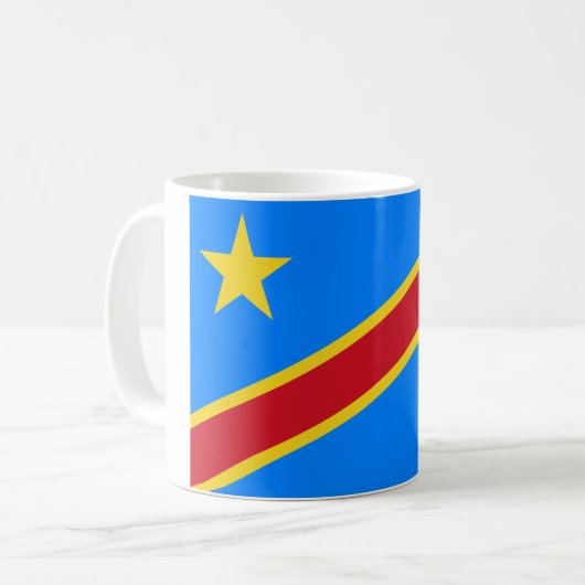 Vlag van de DRC (Democratische Republiek Congo) Koffiemok (Voorkant links)