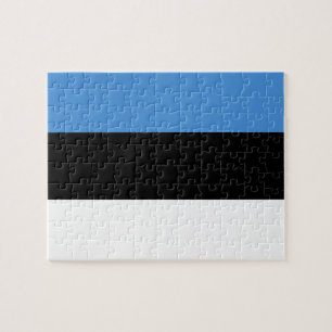 Vlag van de Estse foto Puzzle Legpuzzel