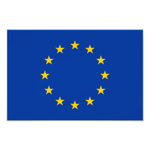 Vlag van de Europese Unie Foto Afdruk
