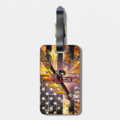 Vlag van de exploitant van de toren bagagelabel (Achterkant verticaal)