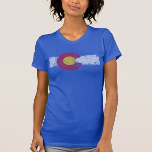  vlag van de Fade-staat, Colorful Colorado T-shirt