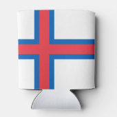 vlag van de Faeröer Blikjeskoeler (Achterkant)