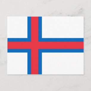 vlag van de Faeröer Briefkaart