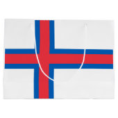 vlag van de Faeröer Groot Cadeauzakje (Achterkant)