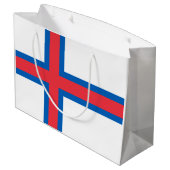 vlag van de Faeröer Groot Cadeauzakje (Achterkant Gekanteld)