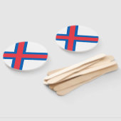 vlag van de Faeröer Handwaaier (Niet-gemonteerd)