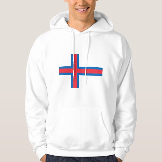 vlag van de Faeröer Hoodie (Voorkant)