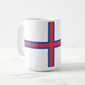 Vlag van de Faeröer Koffiemok (Voorkant links)