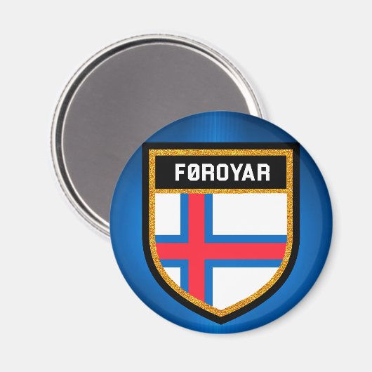 vlag van de Faeröer Magneet (Voorkant / Achterkant)