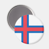 vlag van de Faeröer Magneet (Voorkant / Achterkant)