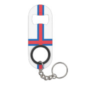 vlag van de Faeröer Mini Flessenopener (Achterkant)
