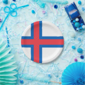 vlag van de Faeröer Papieren Bordje (Feest)