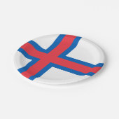 vlag van de Faeröer Papieren Bordje (Gekanteld)