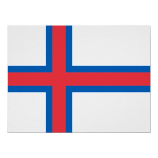 vlag van de Faeröer Perfect Poster (Voorkant)